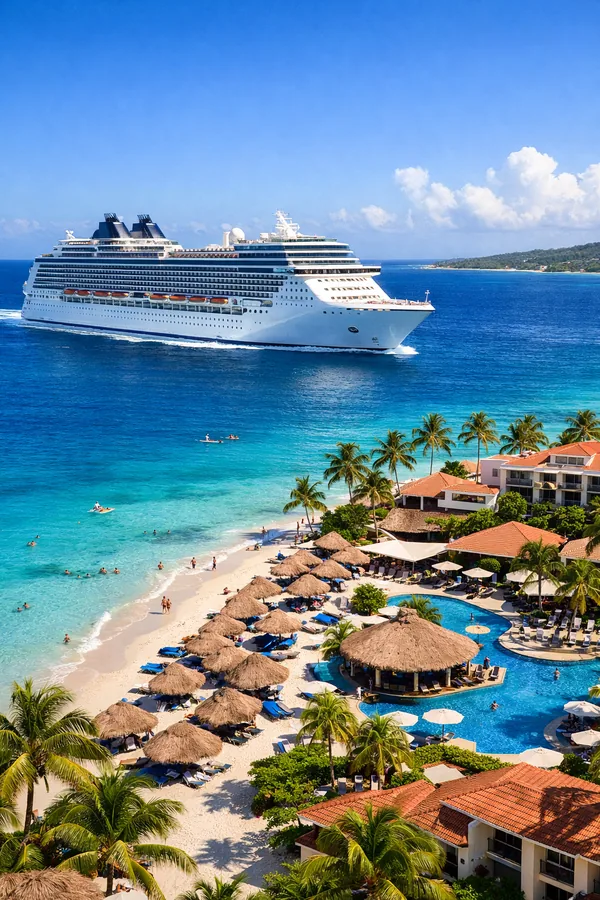 Tropical beach resort in Hawaii