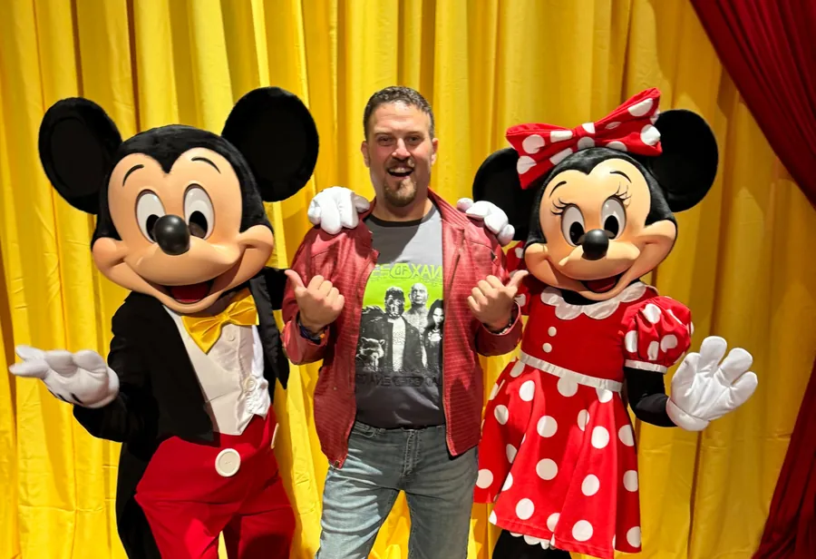 Mark with Mickey and Minnie